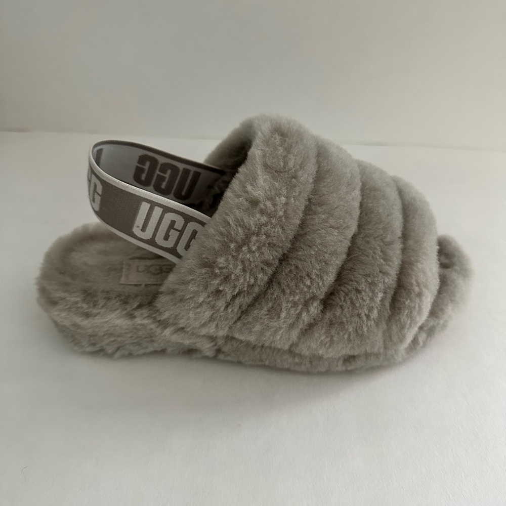 UGG Fluff Yeah grey slide slippers